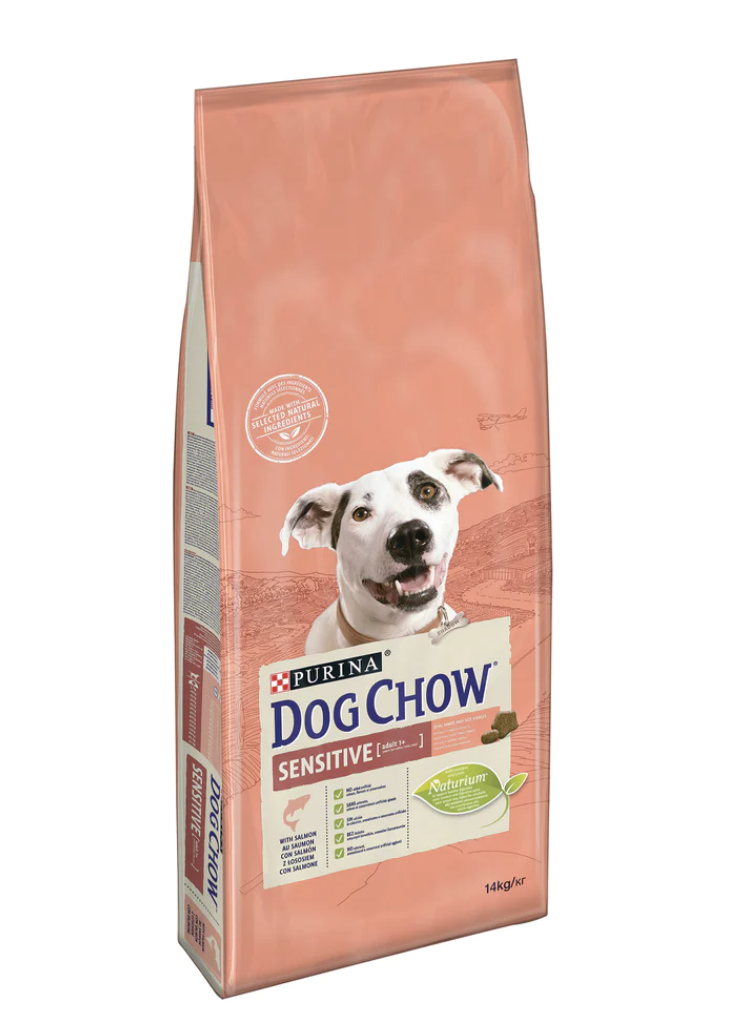 Dog Chow Sensitive Dog Dry Food with SALMON 14KG